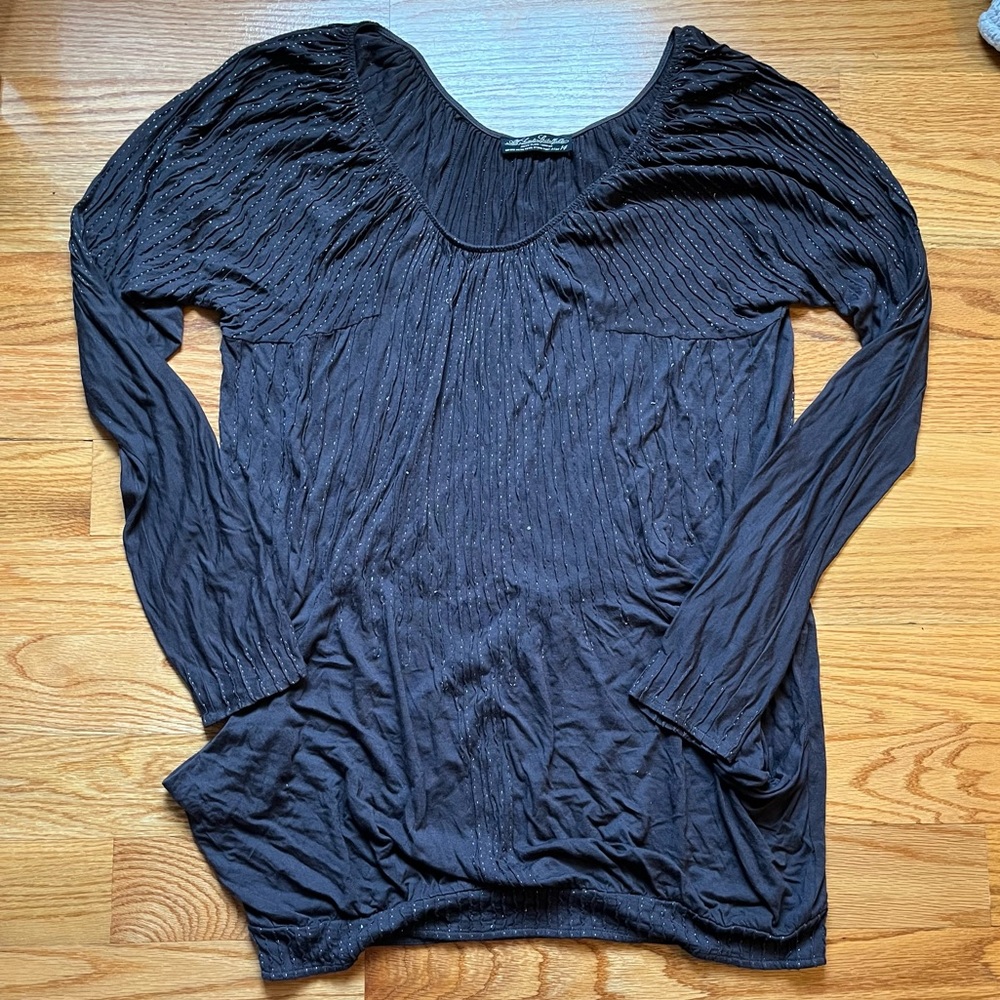All saints metallic threaded blouse size 14